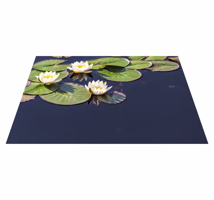 åkande-emblem Blomster og planter vinyltæppe - TenStickers
