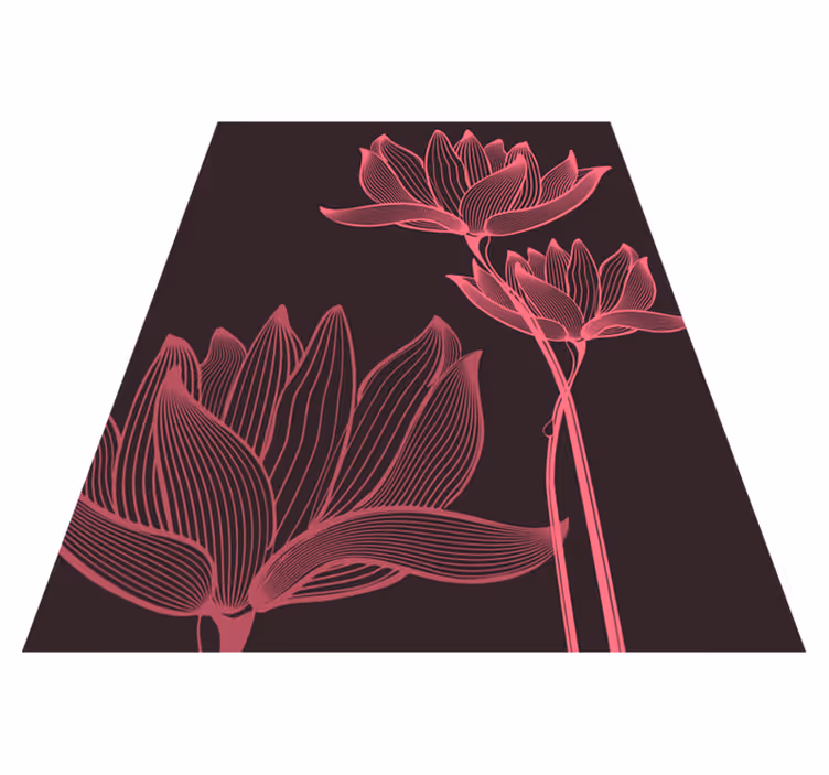 Blomsterkontrast Blomster og planter vinyltæppe - TenStickers