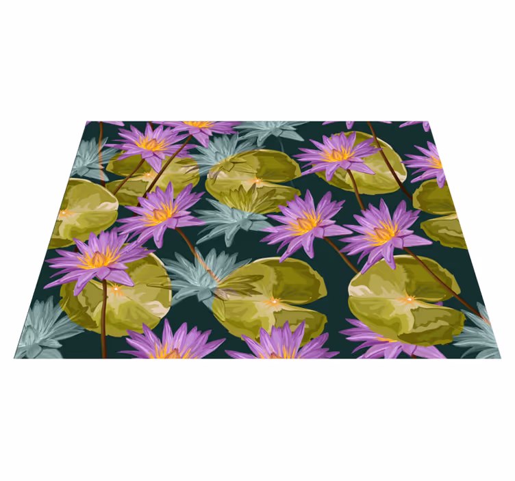 Botaniske åkander Blomster og planter vinyltæppe - TenStickers