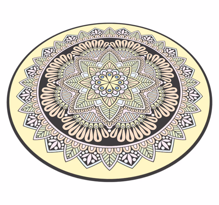 Flerfarvede mandala mosaik gulvfliser - TenStickers