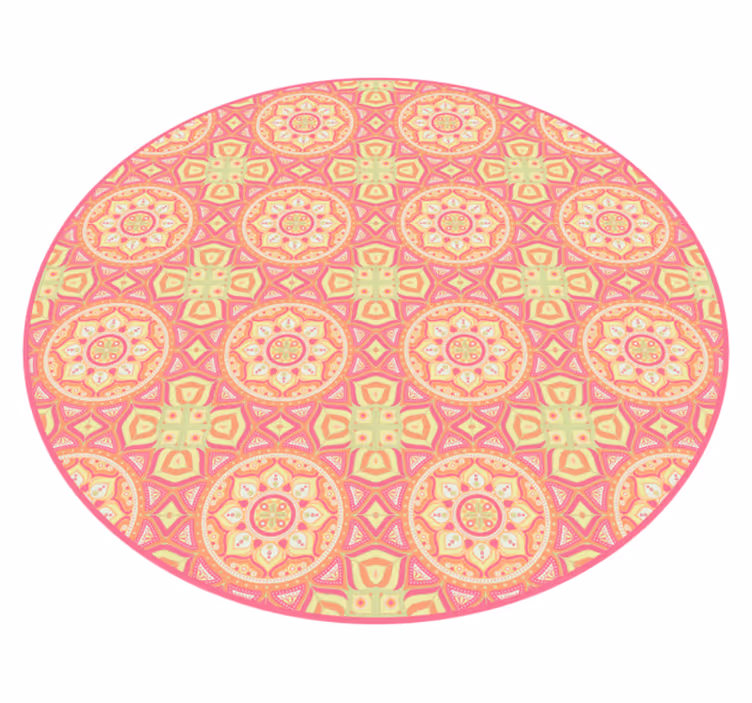 Mandala mønster cirkel mandala vinyl tæppe - TenStickers