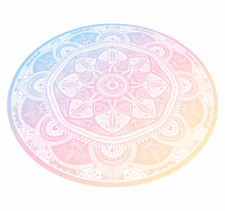 Gradient mandala mandala vinyl tæppe - TenStickers