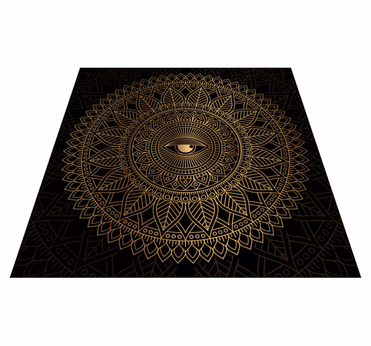Mandala øjet midtpunkt mandala vinyl tæppe - TenStickers