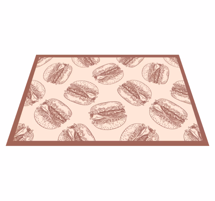 Burger illustrationer vinyltæpper med dyr - TenStickers