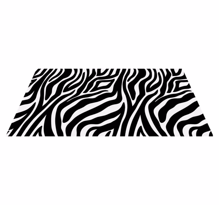 Zebra print animal print vinyl tæppe - TenStickers