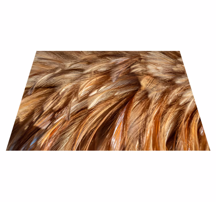 Fluffy halefjer animalsk vinyltæppe - TenStickers