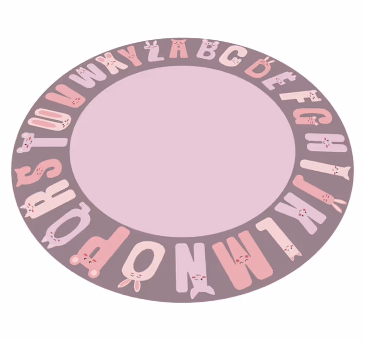 Runder vinyl alfabet tæppe - TenStickers