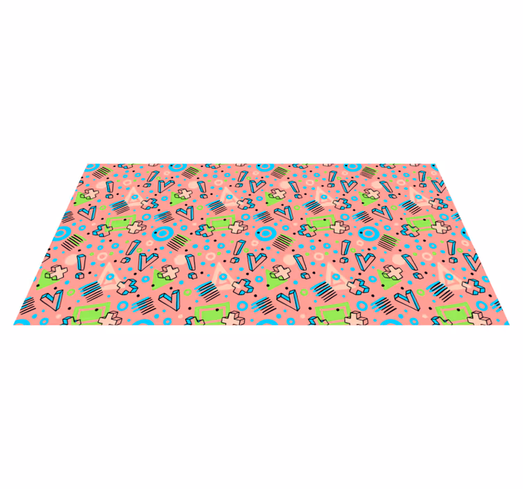 Legende geometrier vinyl tæppe - TenStickers