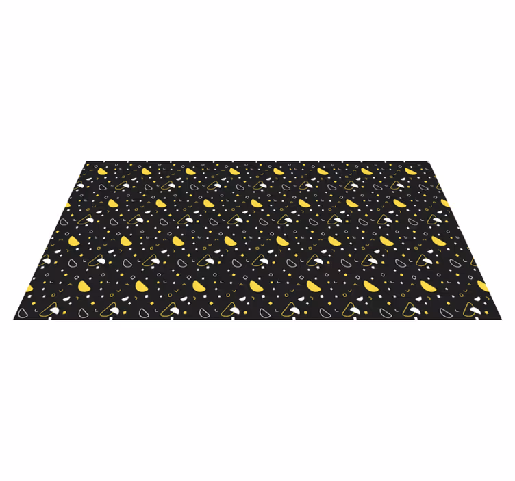Geometrisk citron mønster stribede vinyl tæppe - TenStickers