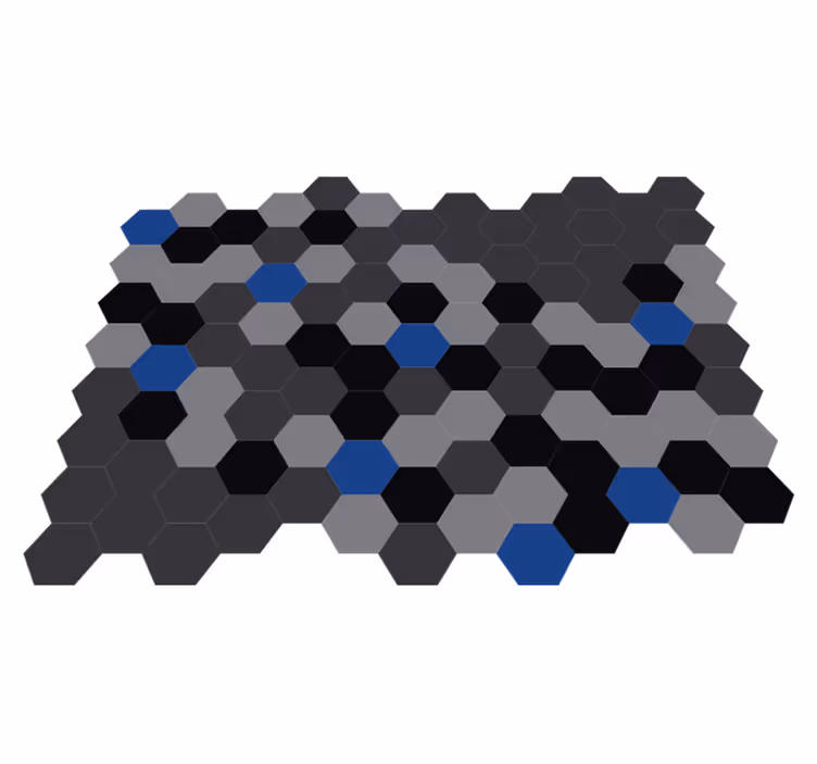 Sekskantede nuancer geometriske vinyl tæppe - TenStickers