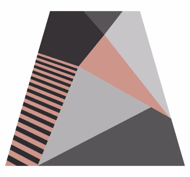 Lyserøde og grå geometriske moderne geometriske tæpper - TenStickers