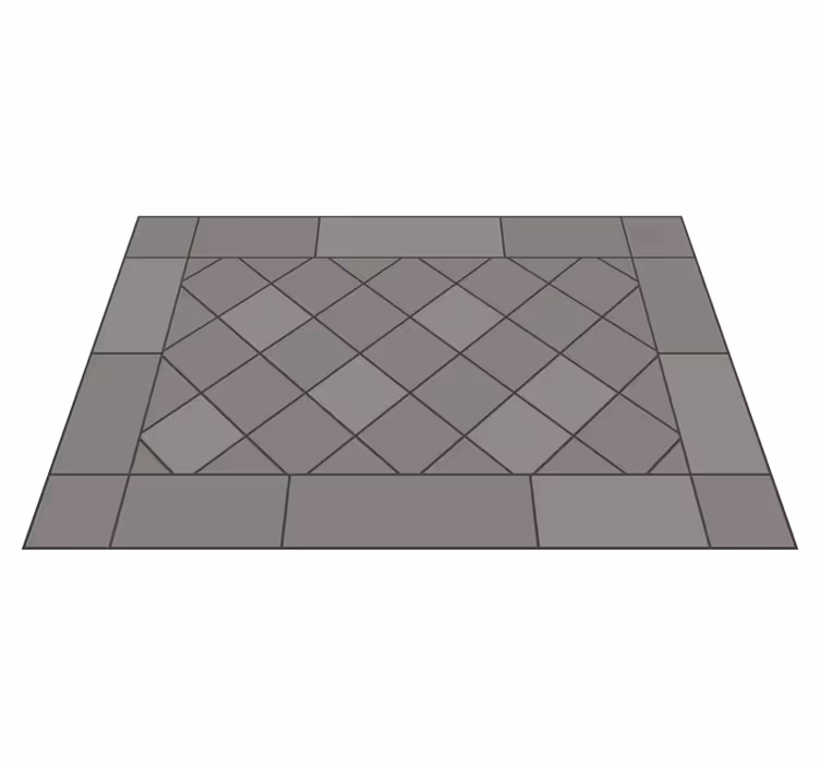 Grå diamanter geometriske tæpper - TenStickers