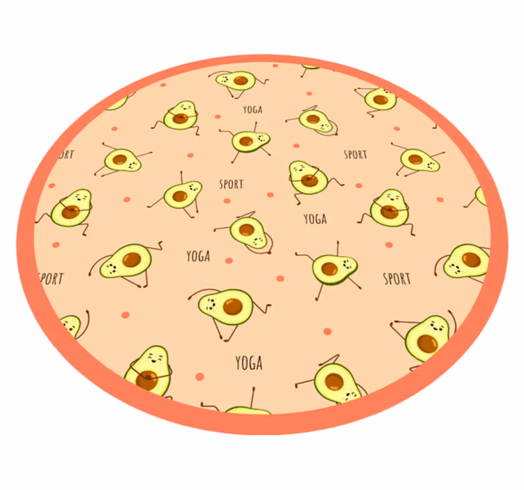 Avocado aktivitet leg tæppe til børneværelse - TenStickers