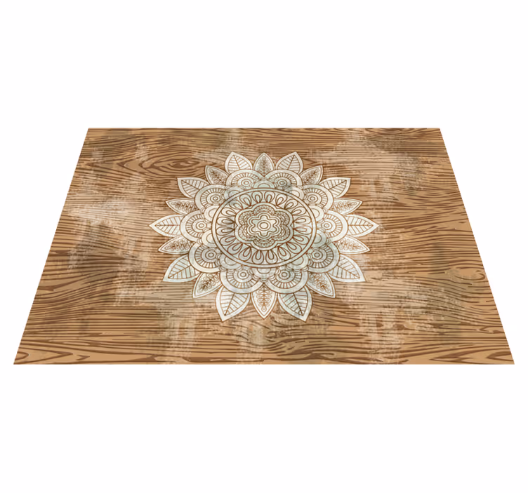 Mandala omdrejningspunkt mandala vinyl tæppe - TenStickers