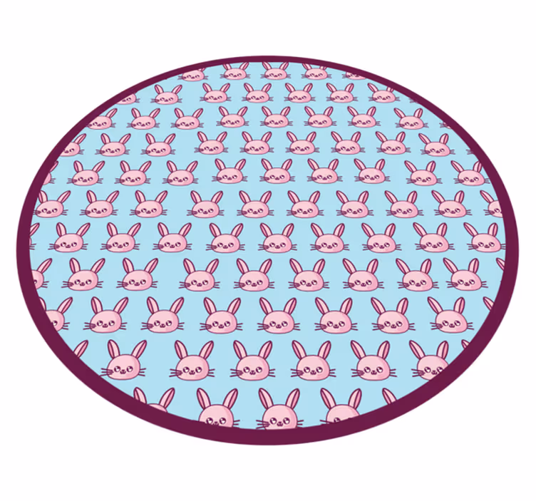 Anime kanin mønster dyr vinyl tæppe - TenStickers