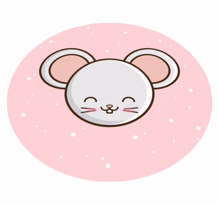 Søde anime mus dyre tæppe - TenStickers