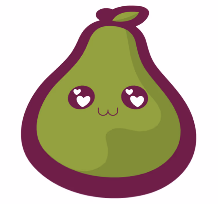 Sødt avocado design vinyltæpper til babyværelse - TenStickers