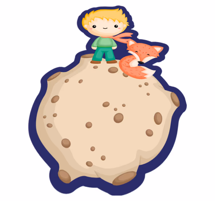 Tegneserie space explorer tæppe til børneværelse - TenStickers