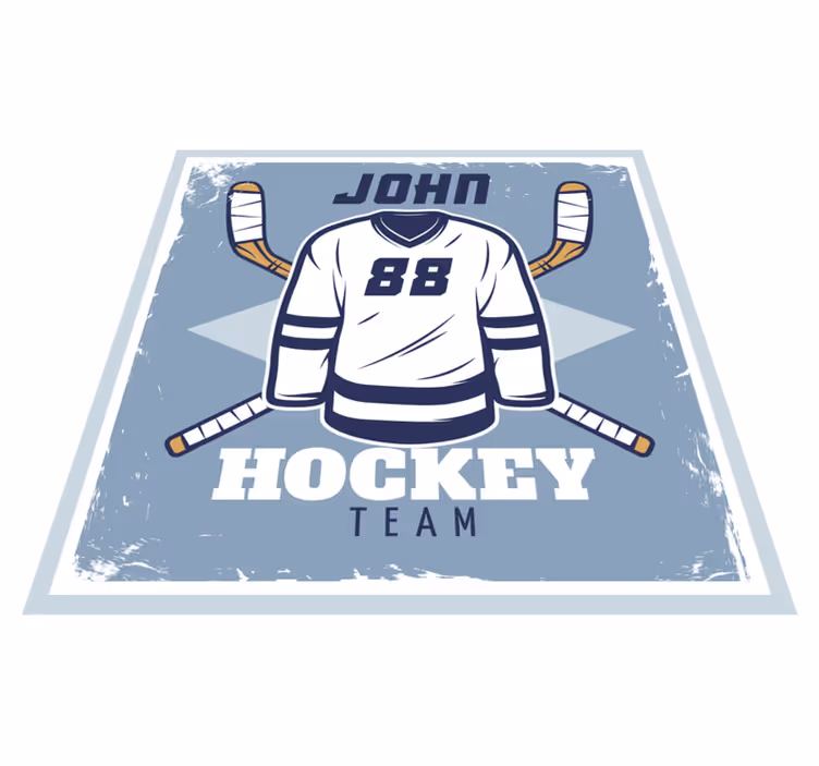 Omklædningsrum ishockey personlig dækkeservietter - TenStickers