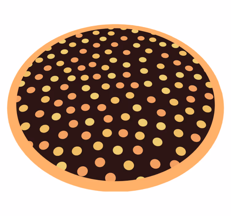 Gule og sorte prikker geometriske tæpper - TenStickers