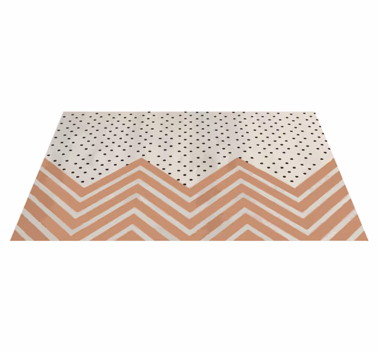 Zigzag-prikket mønster geometriske vinyl tæppe - TenStickers
