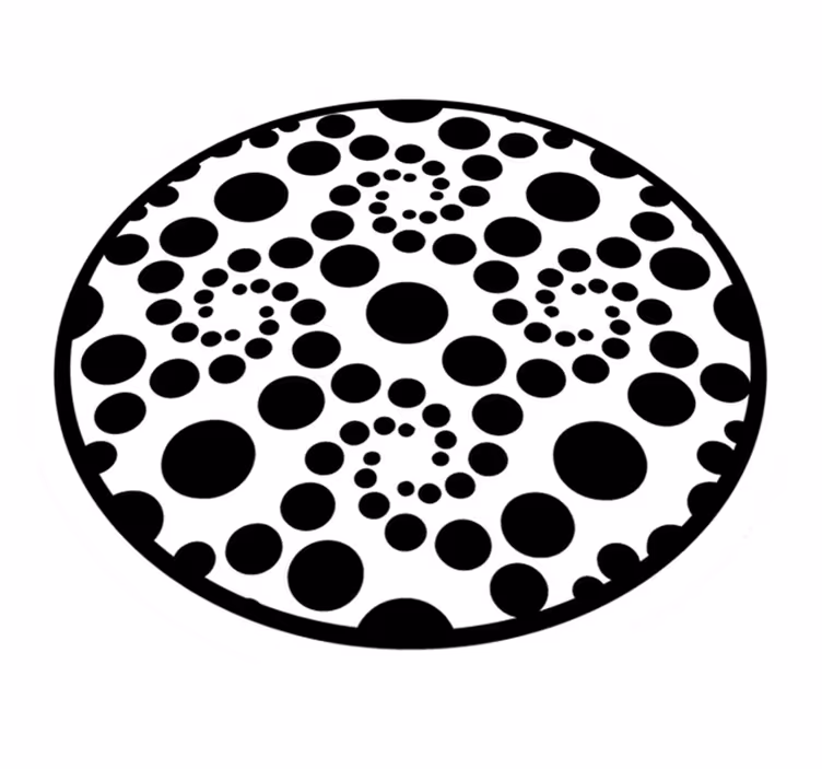 Cirkulært prikket mønster geometriske vinyl tæppe - TenStickers