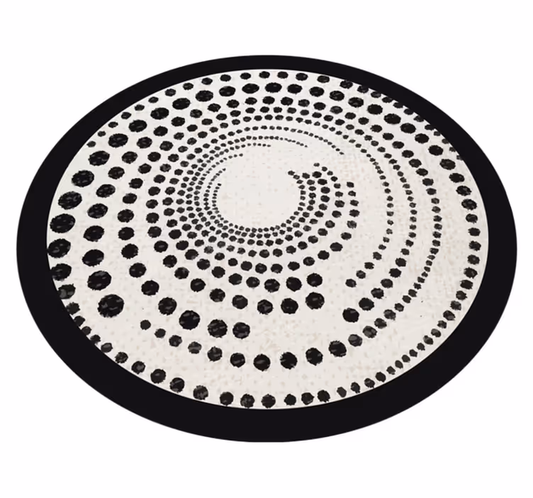 Koncentriske cirkler detaljer geometriske vinyl tæppe - TenStickers