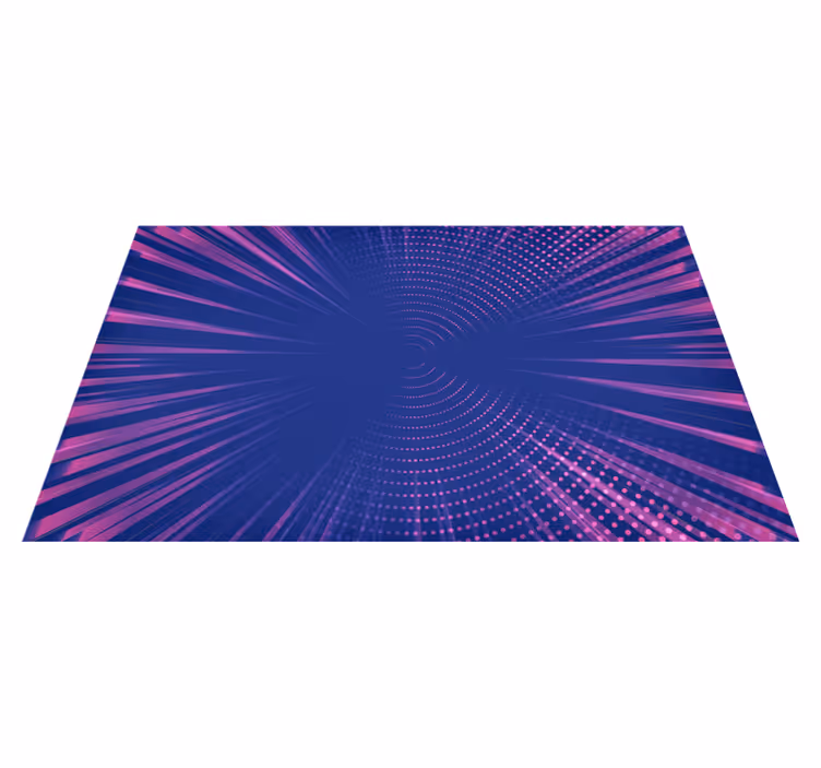 Optisk udstråling geometriske vinyl tæppe - TenStickers