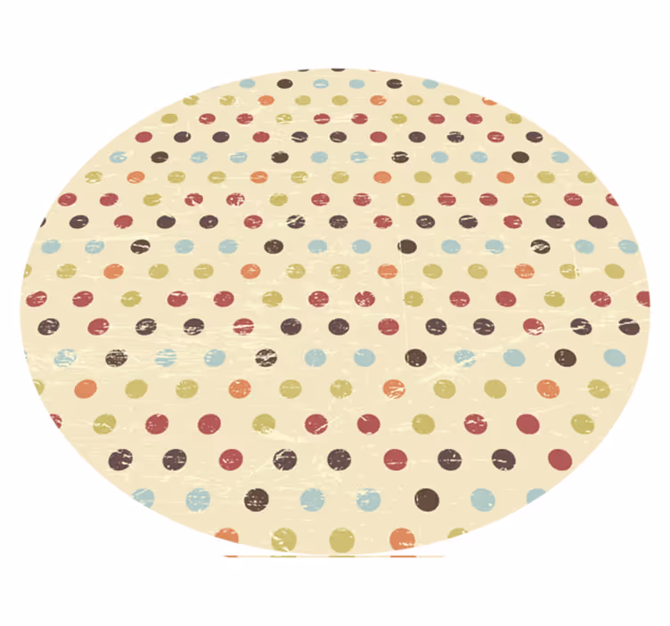 Flerfarvede polka dot geometriske tæpper - TenStickers