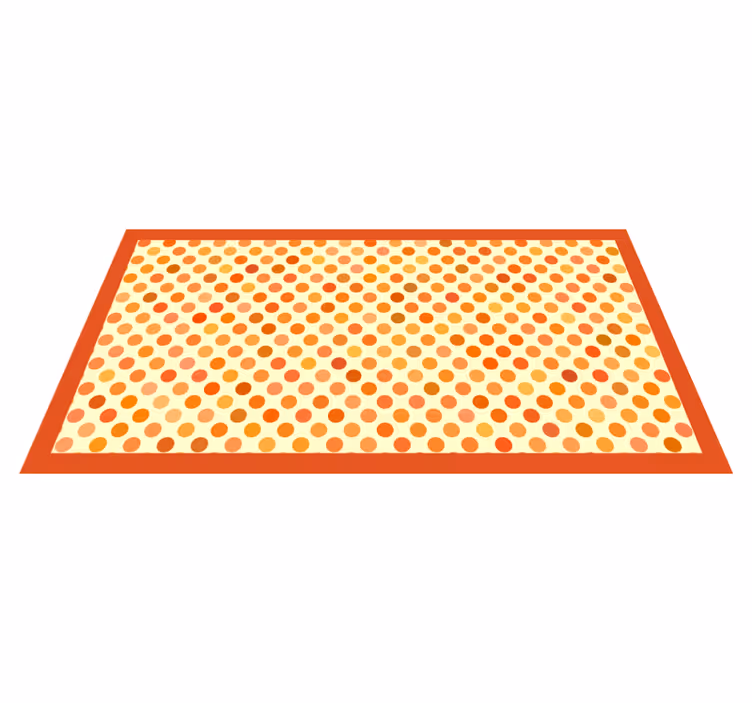 Brune polka dot geometriske tæpper - TenStickers