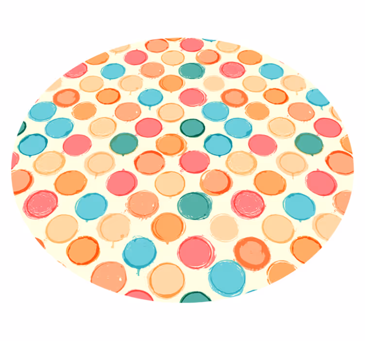 Cirkulært array geometriske vinyl tæppe - TenStickers