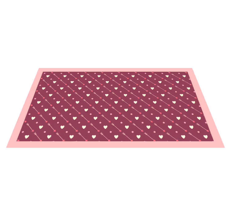 Polka dot mønster med hjerte geometriske tæpper - TenStickers