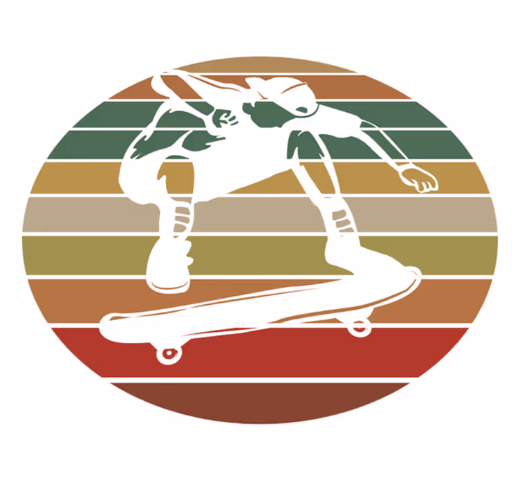 Hoppe skateboard teen vinyl tæppe - TenStickers