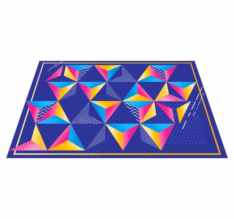 Trekanter med forskellige teksturer geometrisk tæppe - TenStickers