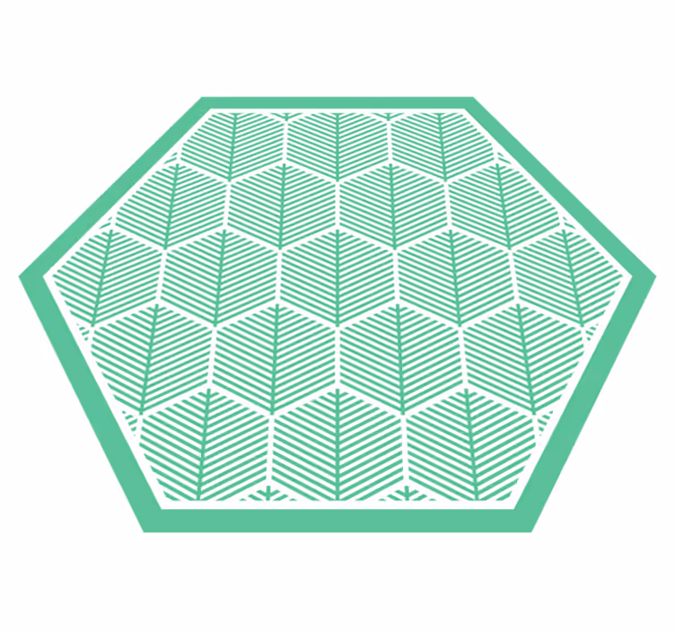 Botanisk geometri Blomster og planter vinyltæppe - TenStickers