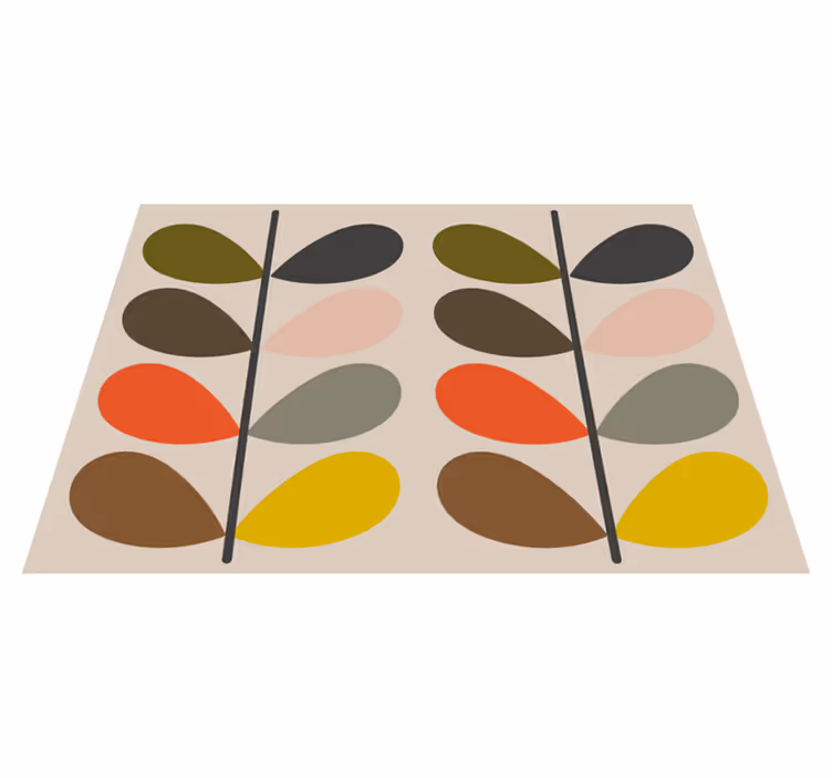 Orla kiely moderne vinyltæppe - TenStickers
