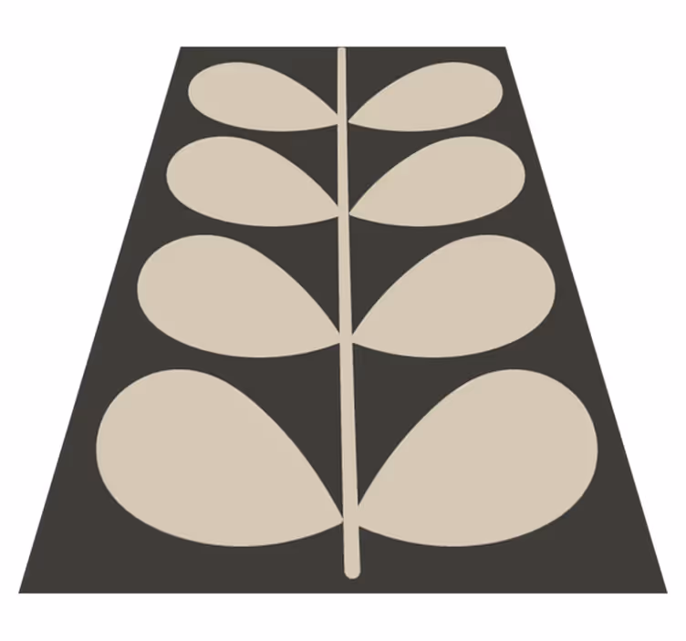 Planteinspireret minimalistiske vinyl tæppe - TenStickers