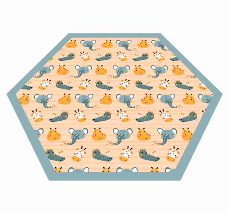 Safari dyr mønstre vinyl tæppe - TenStickers