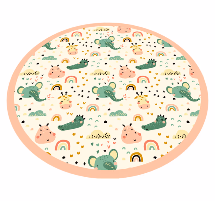 Nordisk dyremønster vinyl tæppe - TenStickers