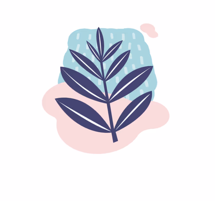 Aquarella regnplante natur vinyl tæppe - TenStickers