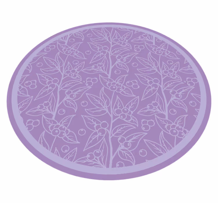 Lavendelbærgrene Blomster og planter vinyltæppe - TenStickers