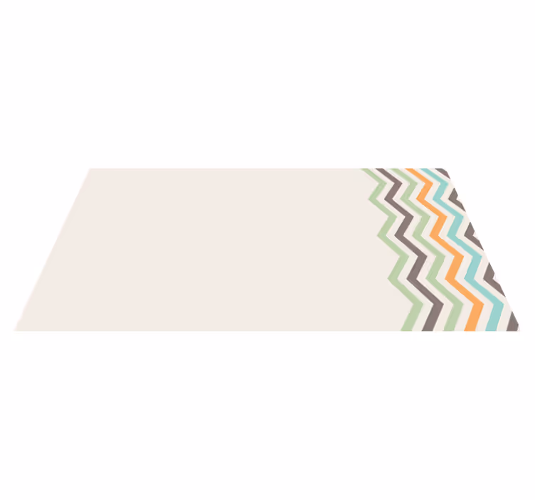 Chevron mønster stil stribede vinyl tæppe - TenStickers