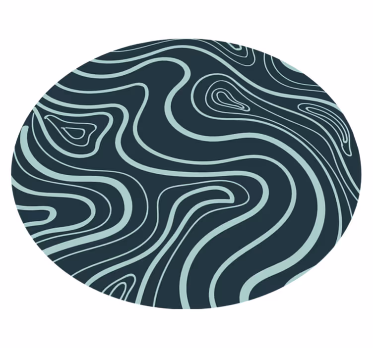Topografiske konturer tekstur vinyl tæppe - TenStickers
