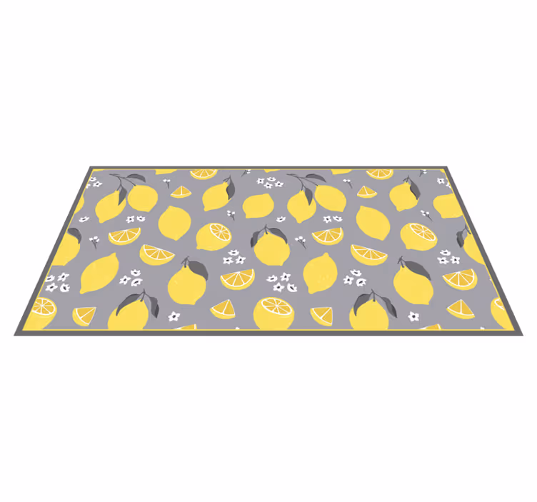 Tropisk citron tekstur vinyl tæppe - TenStickers