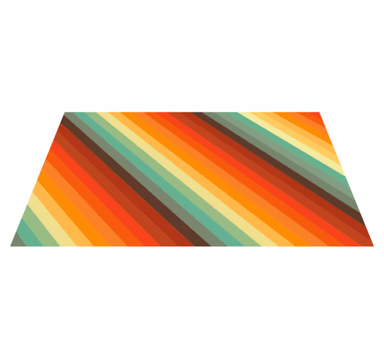 Retro farver striber vinyl tæppe - TenStickers