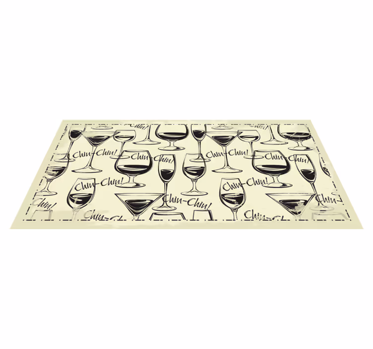 Glas vin køkken gulvfliser - TenStickers