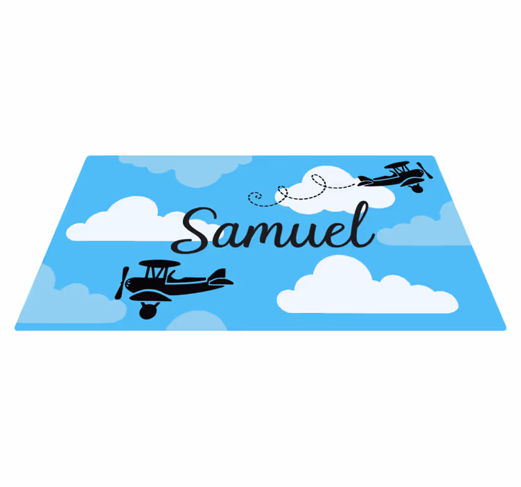 Himmelfly med navn vinyl tæppe - TenStickers