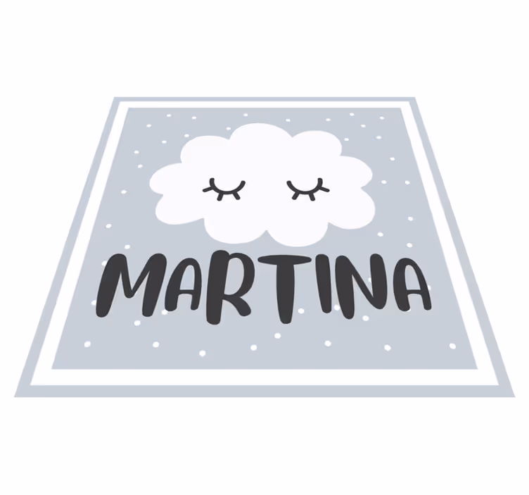 Plettet sky med navn personlig dækkeservietter - TenStickers