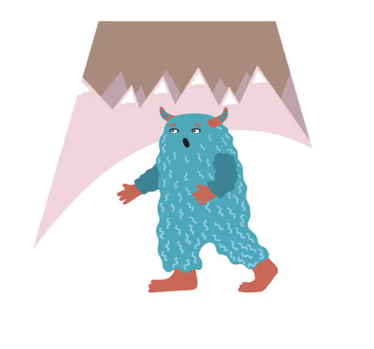 Nordisk monsterfigur vinyl tæppe - TenStickers