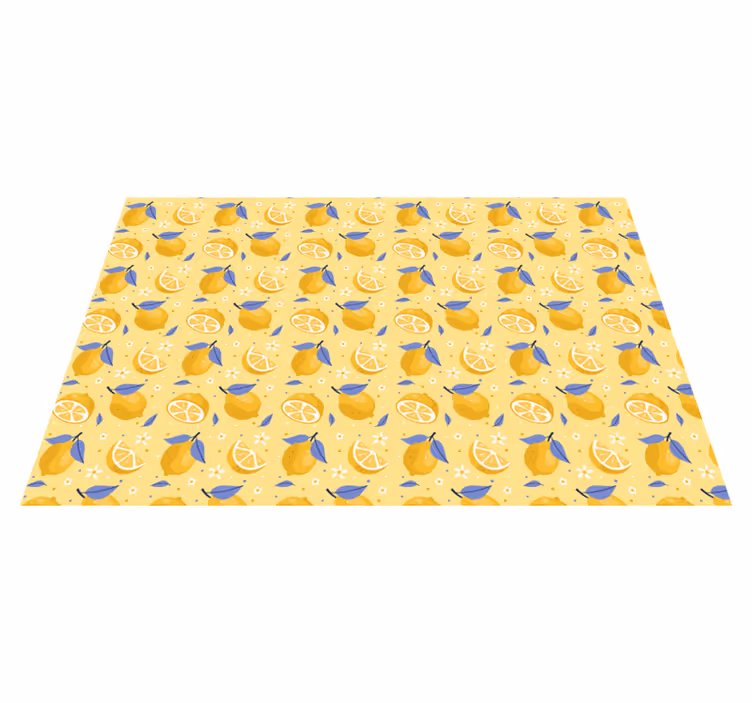 Citron mønster glæde vinyltæppe til køkkenet - TenStickers